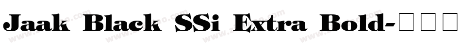 Jaak Black SSi Extra Bold字体转换